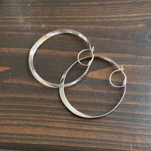 Elegant Silver Hoop Earrings
